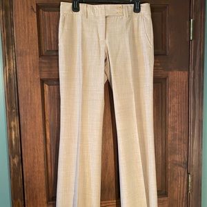 BCBG Cream Striped Dress Pants
